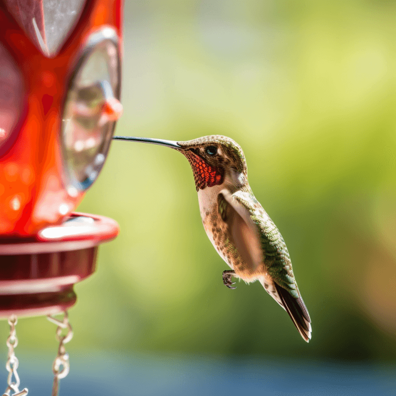 hummingbird_drinking_nectar_from_a_feeder